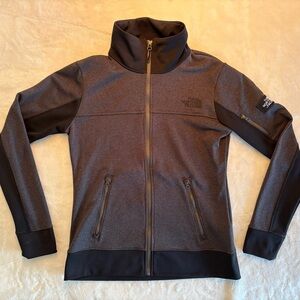 NWOT The North Face | M | Gray & Black Skyline Full-Zip Collared Fitted Jacket